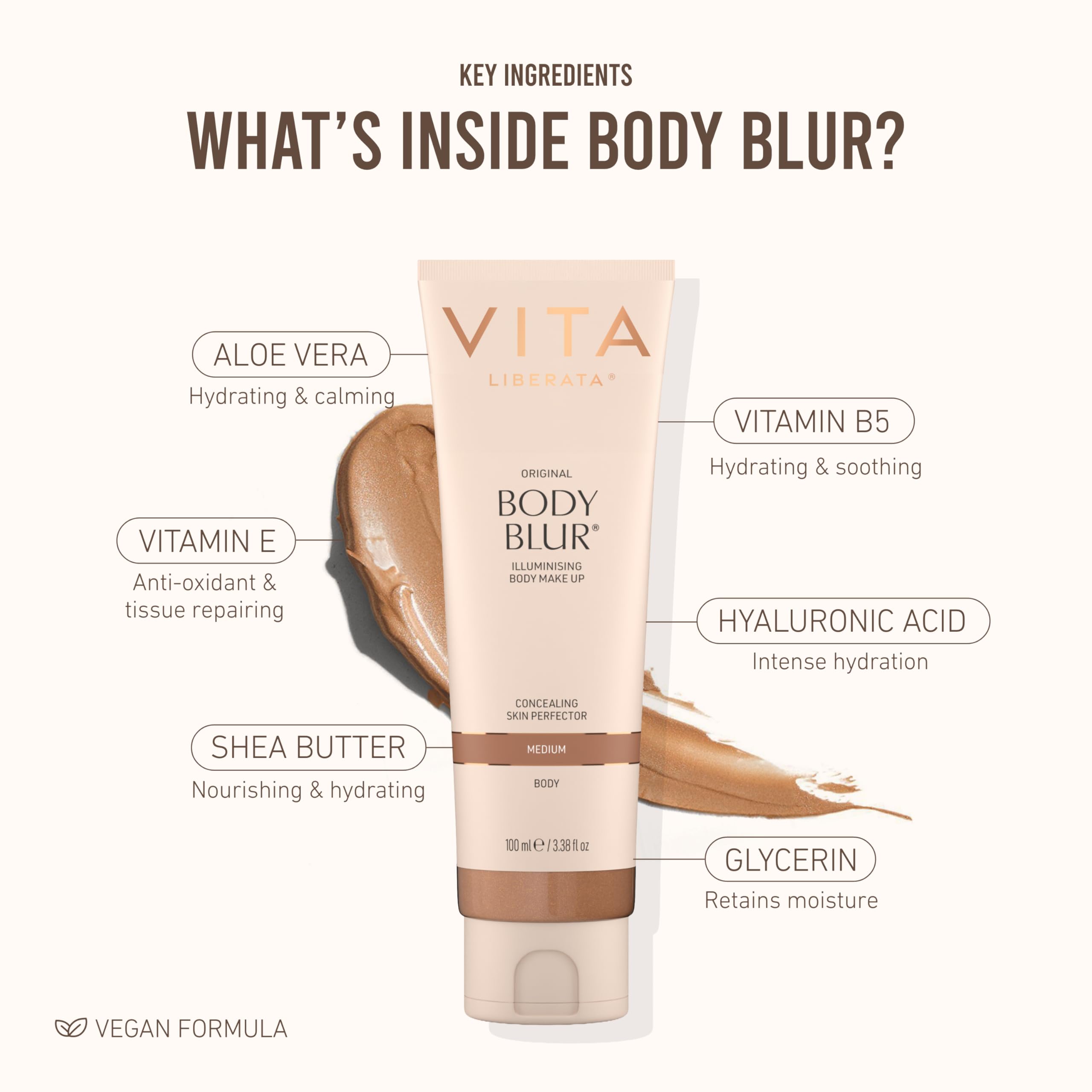Vita Liberata Desenfoque corporal | Sombra: Medio | 100 ml | NUEVO EMBALAJE