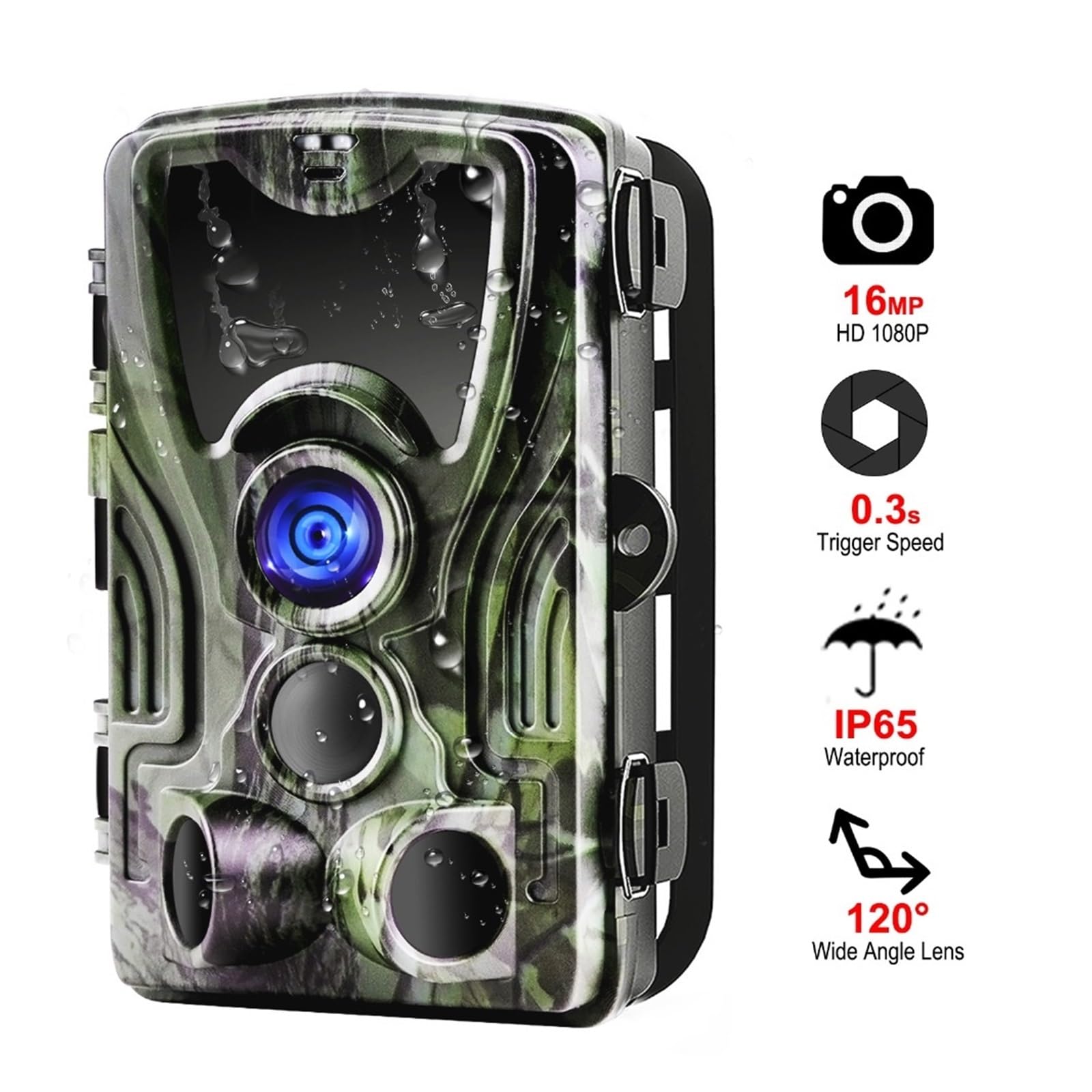 Kamera Obserwacji Dzikiej Przyrody Bezprzewodowa Kamera Myśliwska Trail Kamery Noktowizyjne HC801A 20MP 1080P IP65 Fotopułapka 0.3s Wyzwalacz Nadzór Dzikiej Przyrody Niezawodny Dokładny Monitoring