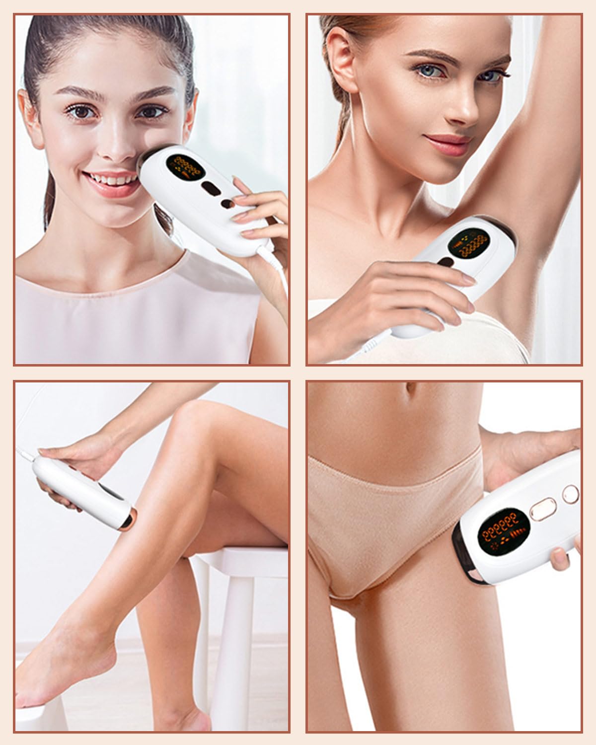 IPL-Haarentfernungsgerät, 999,999 Flash-IPL-Laser-Haarentfernung, Fünf-Positionen-Einstellung, Filter schädliches Licht, 8-Wochen-Netz Schlupf, Maschine für Frauen, Männer, Achseln, Beine, Körper