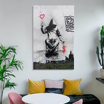 Amazon.co.jp: Banksy バンクシー 【愛とお金】 ポスター ホーム