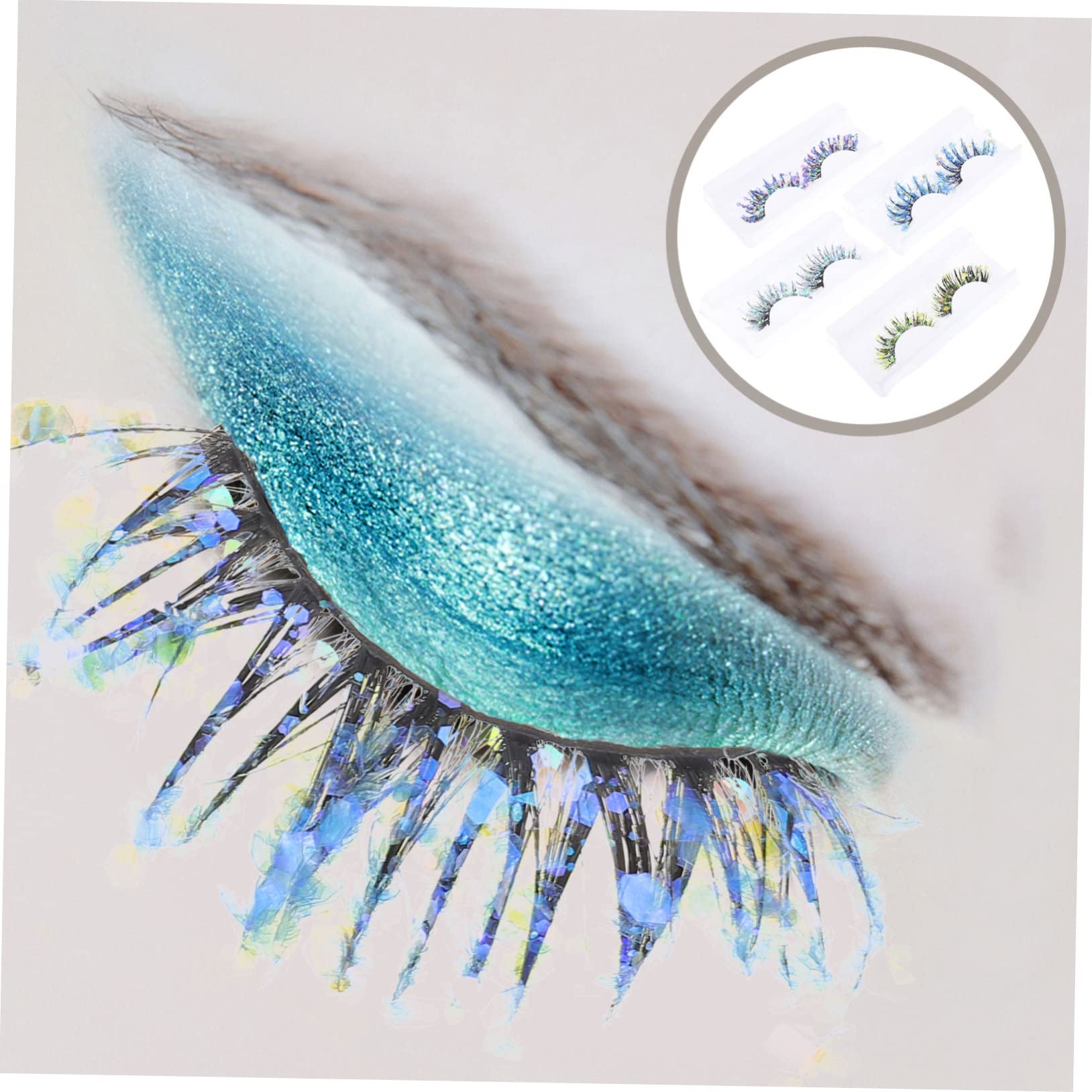 Healeved Lot De 5 Faux À Paillettes Pour Maquillage 4 Paires X 5