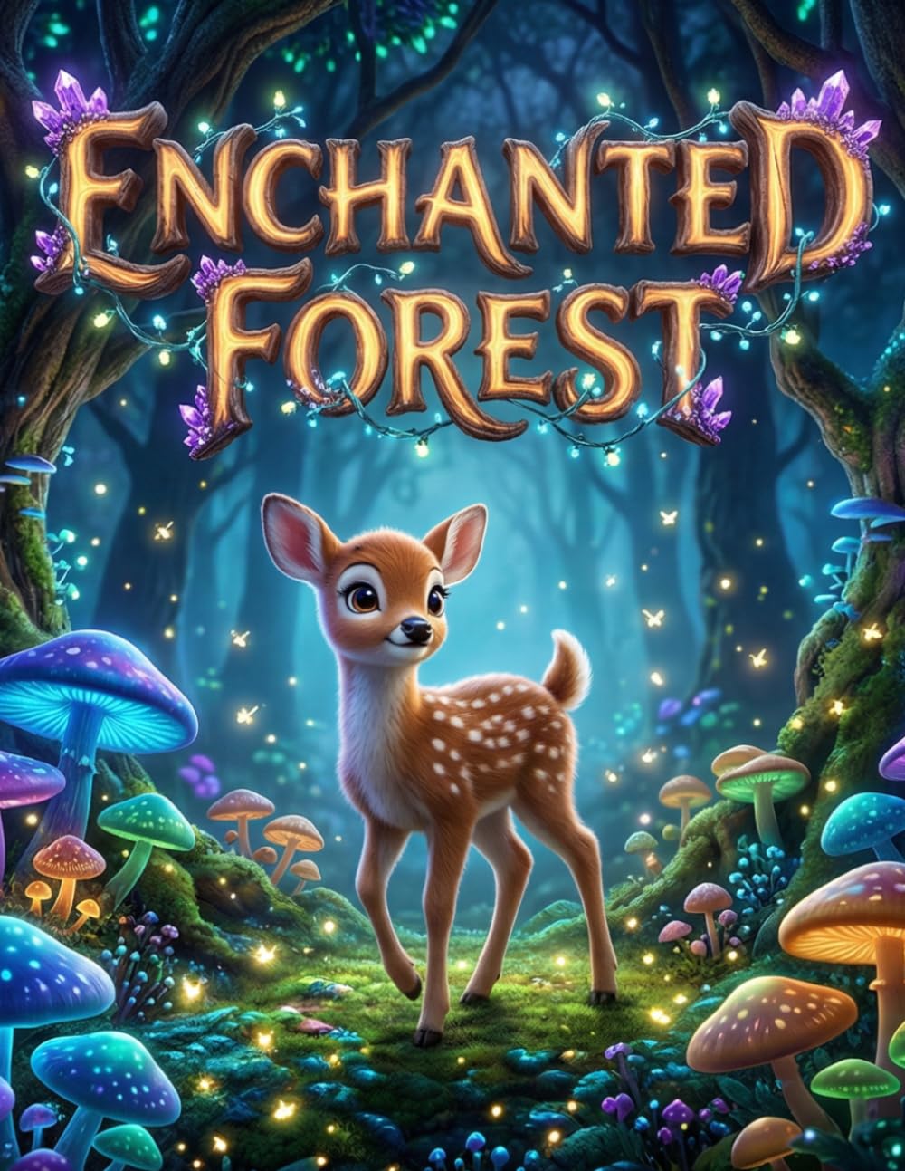 DANTEM Explorers Volume 6: Enchanted Forest (Twinkle the Baby Fawn): Phonics Activity Book for Kids Ages 4-6: Word Tracing, Coloring and Puzzles