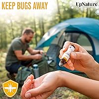 Vista 2 de UpNature Aceite de citronela roll-on - Aceite esencial de citronela 100% natural para la piel - Esenciales de camping