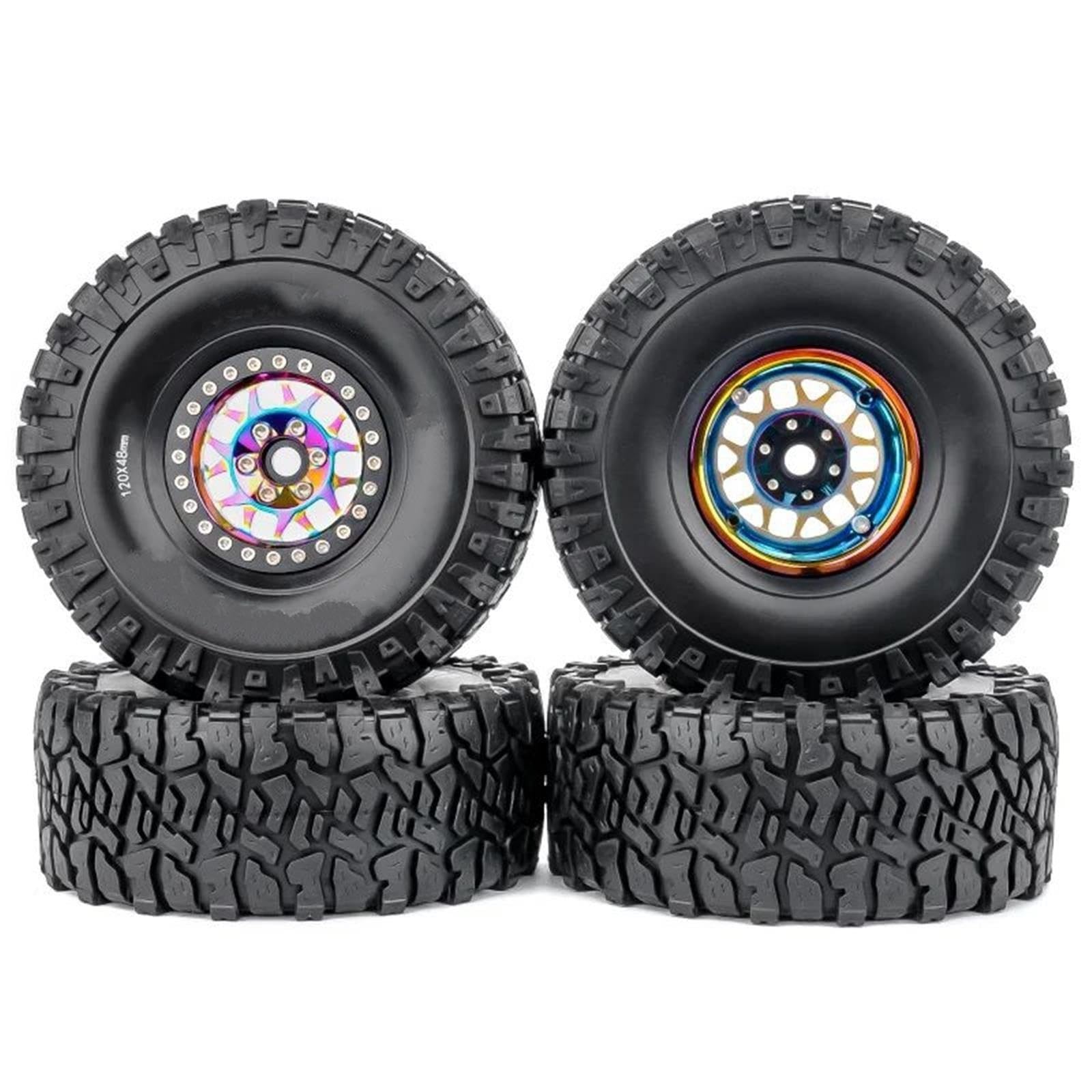 Pneumatici Cerchioni 1,9 Pollici Per 1/10 Cingolate RC Parti Auto