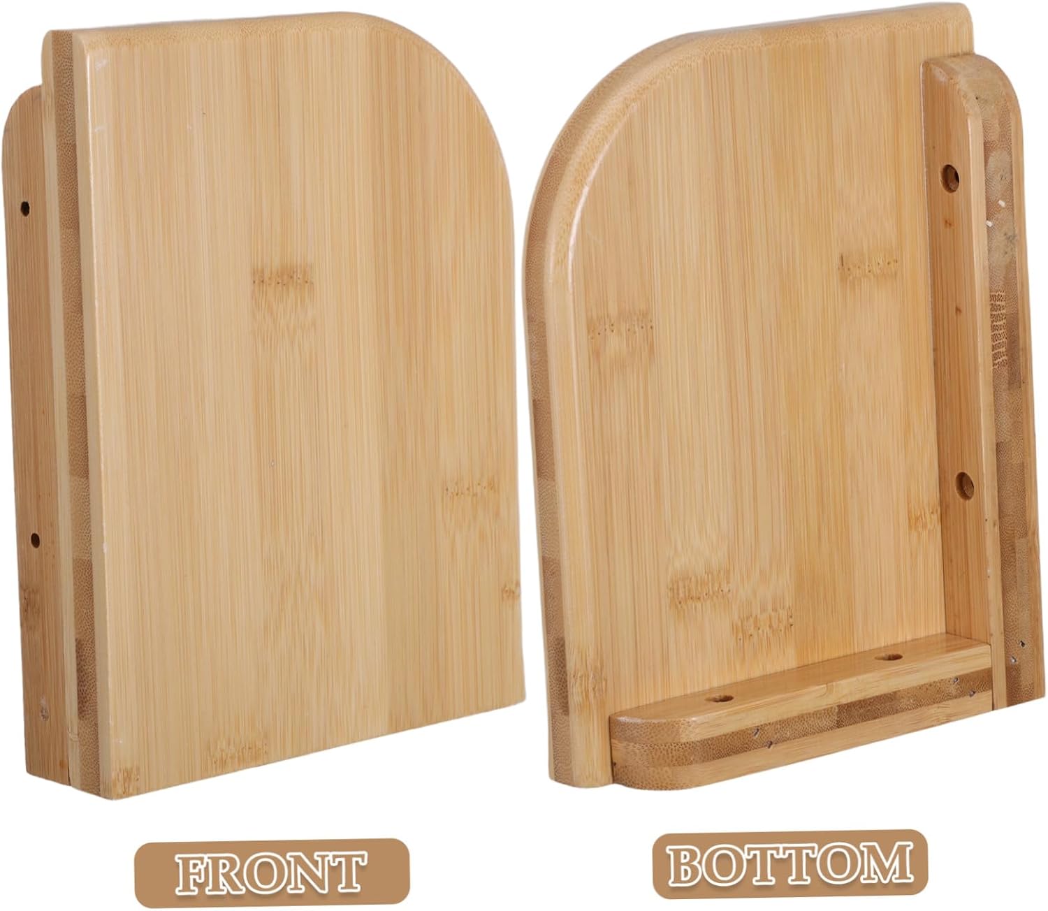 BESTOYARD Wooden Corner Shelf Wall Mounted Round Corners for Safety and Space Optimization, 7.9x5.9 Inch Small Floating Shelf for Bedroom and Living Room Storage