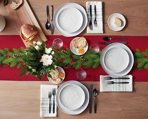 Miniatura 3 de Caminos de mesa de Navidad de 70 pulgadas de largo, árboles de Navidad, ropa de cama de algodón rojo, bufandas para bodas, mesas de comedor,