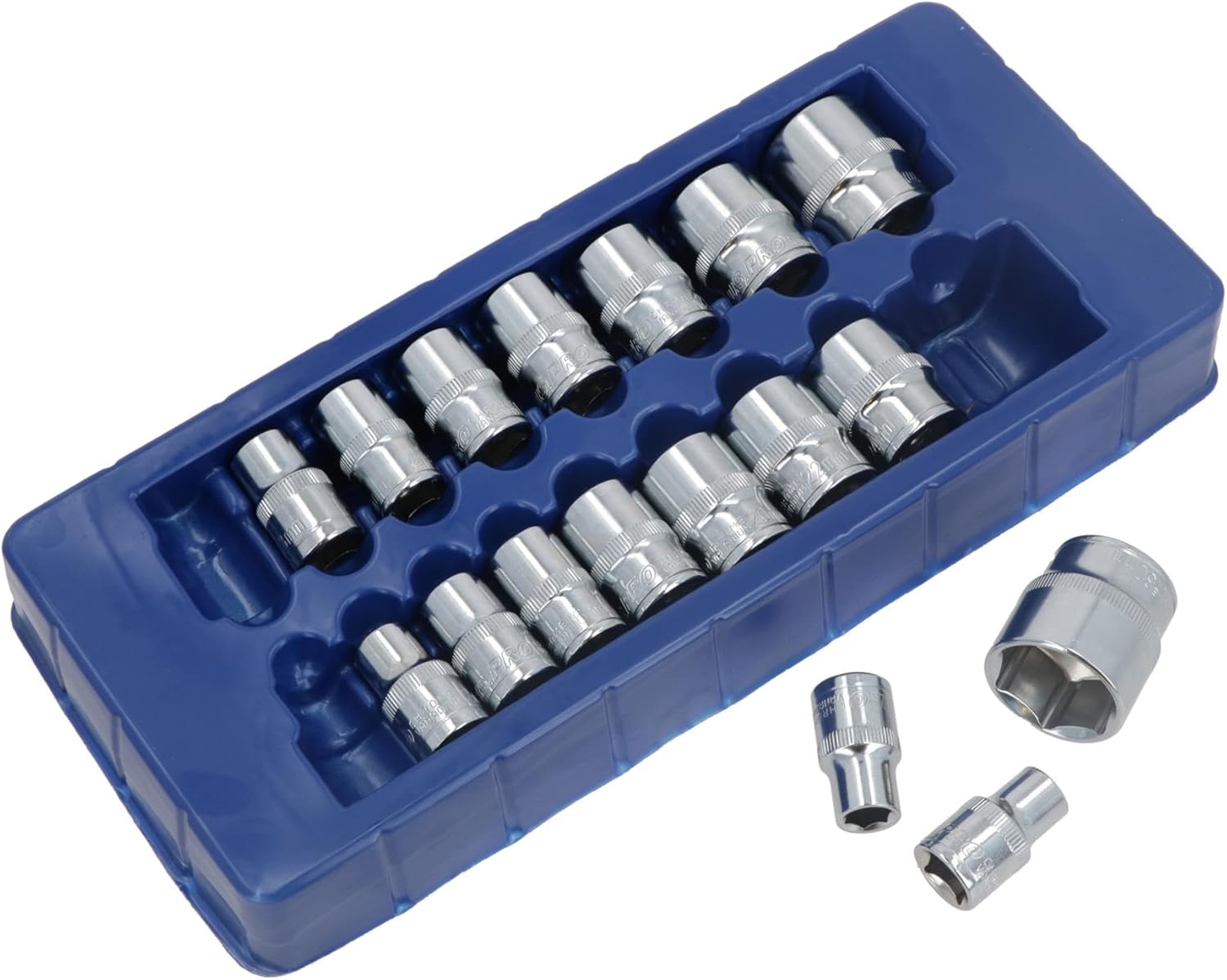 1/2" Drive Shallow Metric MM Sockets Single Hex 6 Sided 10mm - 30mm 17pc