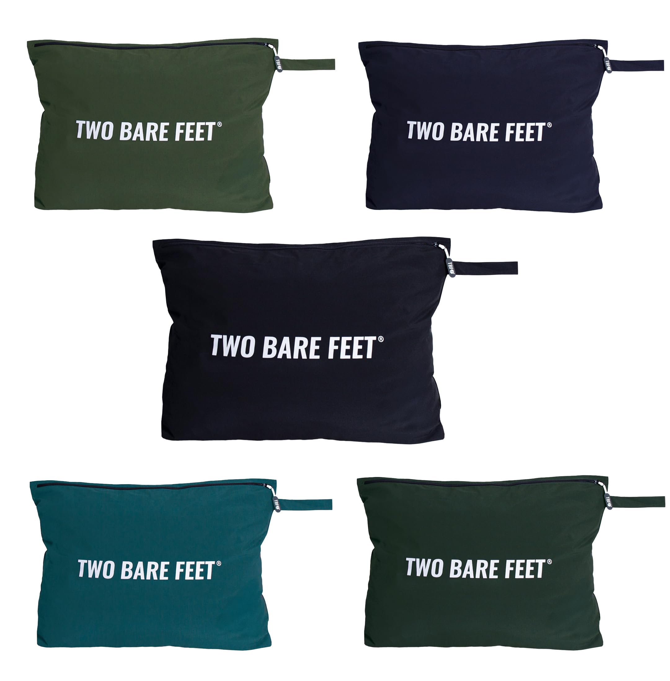 Two Bare Feet Packable Bag – Packable Foldable Bag for Wetsuit, Changing Robe & Swim Gear Storage (Black, Adults L/XL)