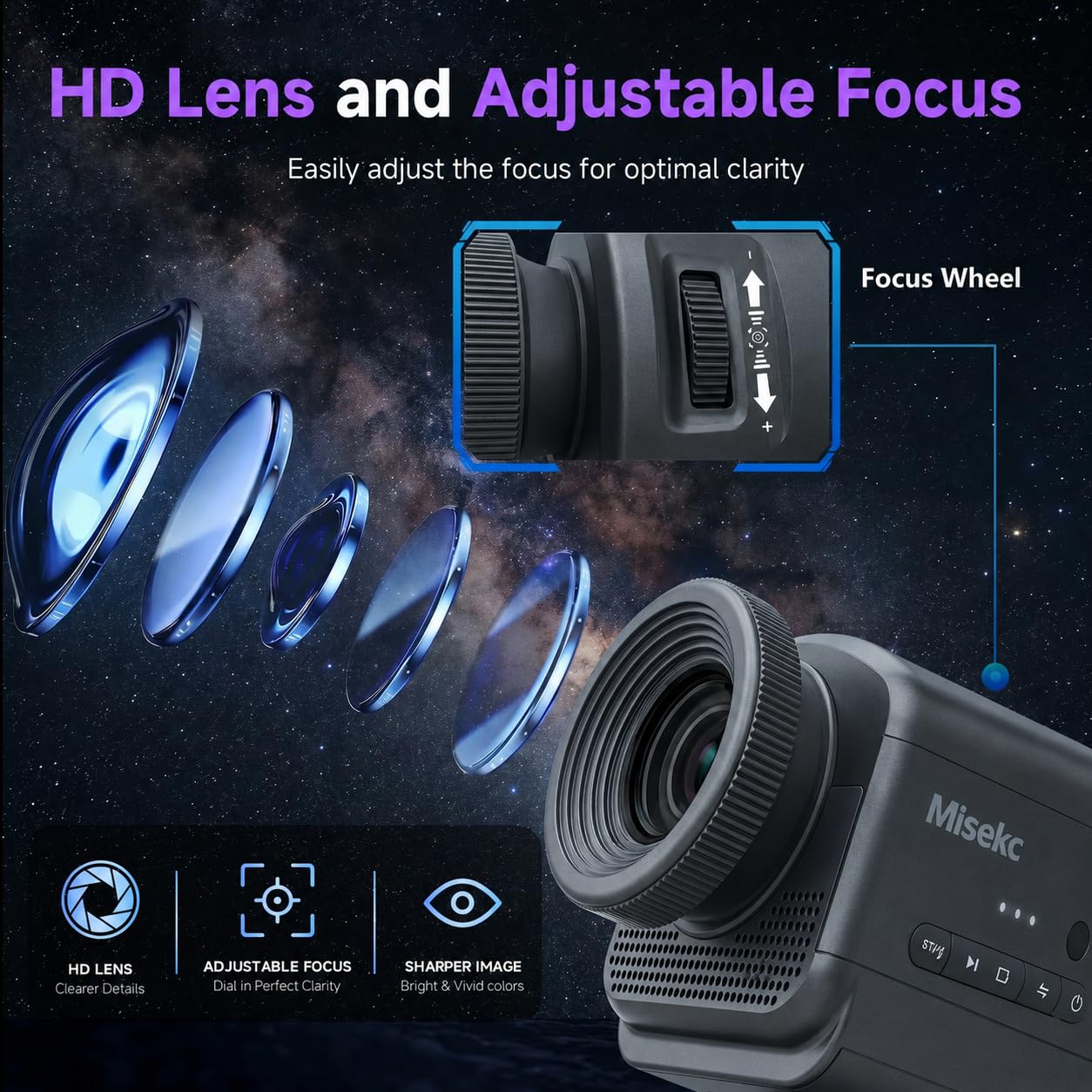 Projecteur 3D, 60 thèmes HD 3D Galaxy avec haut-parleur Bluetooth et télécommande, minuterie 1h/2h, veilleuse pour chambre à coucher, décoration d'intérieur, fête, cadeau d'anniversaire pour