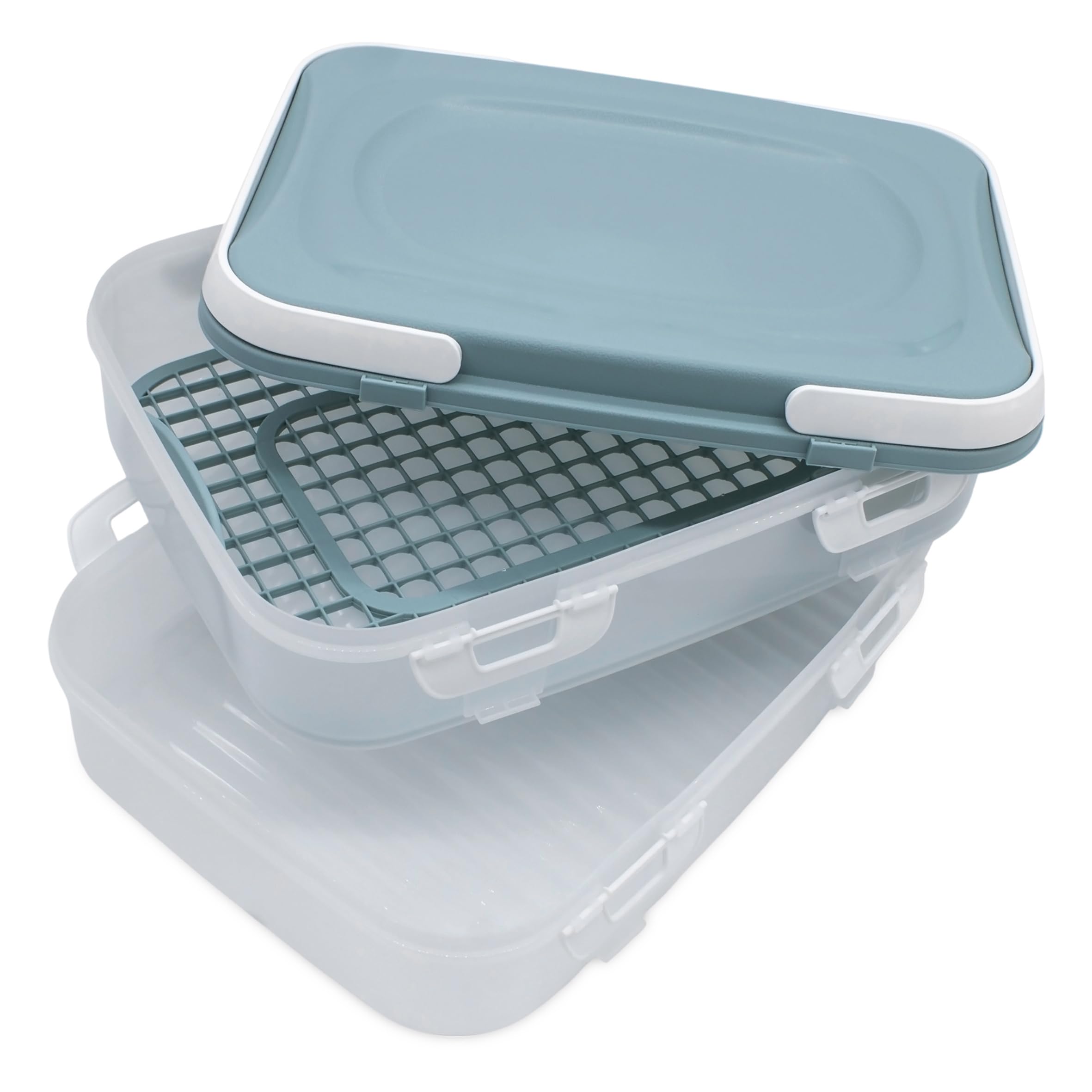 Contenitore Per Torte E Cupcake A 2 Piani 40x30 Cm, Con Inserti Di Sollevamento E Maniglie, Per Feste