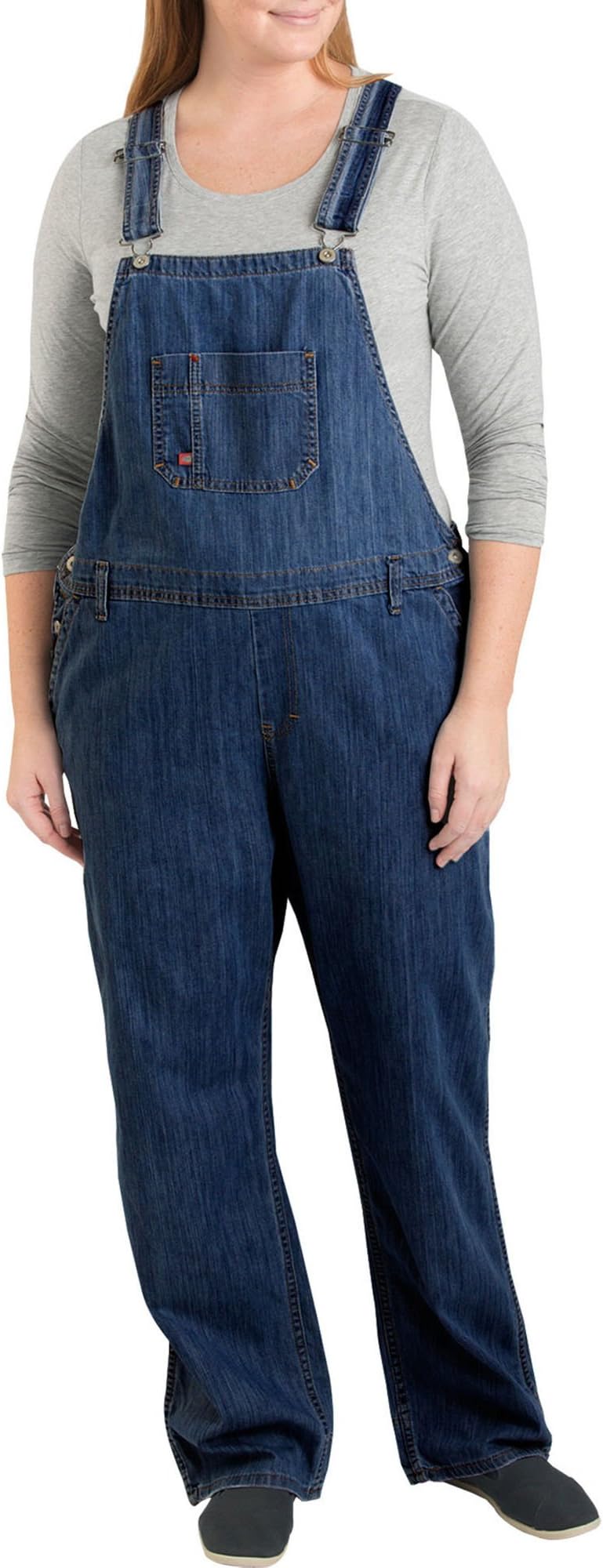 womens Plus Size Denim Bib Overall