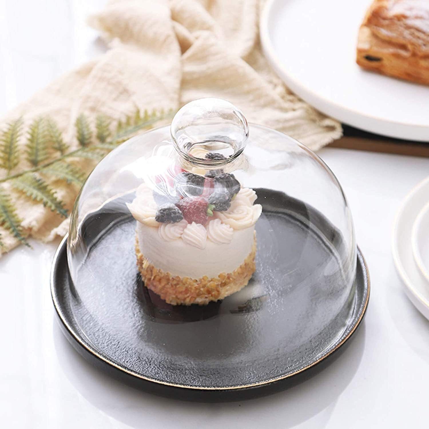 Home Cupola per Torta Multifunzionale e Vassoio Cupola per Formaggio e Insalata Scatola per la conservazione degli Alimenti Piatto per degustazione di Prodotti da Forno (Dimensioni: 15 cm) (20 cm)