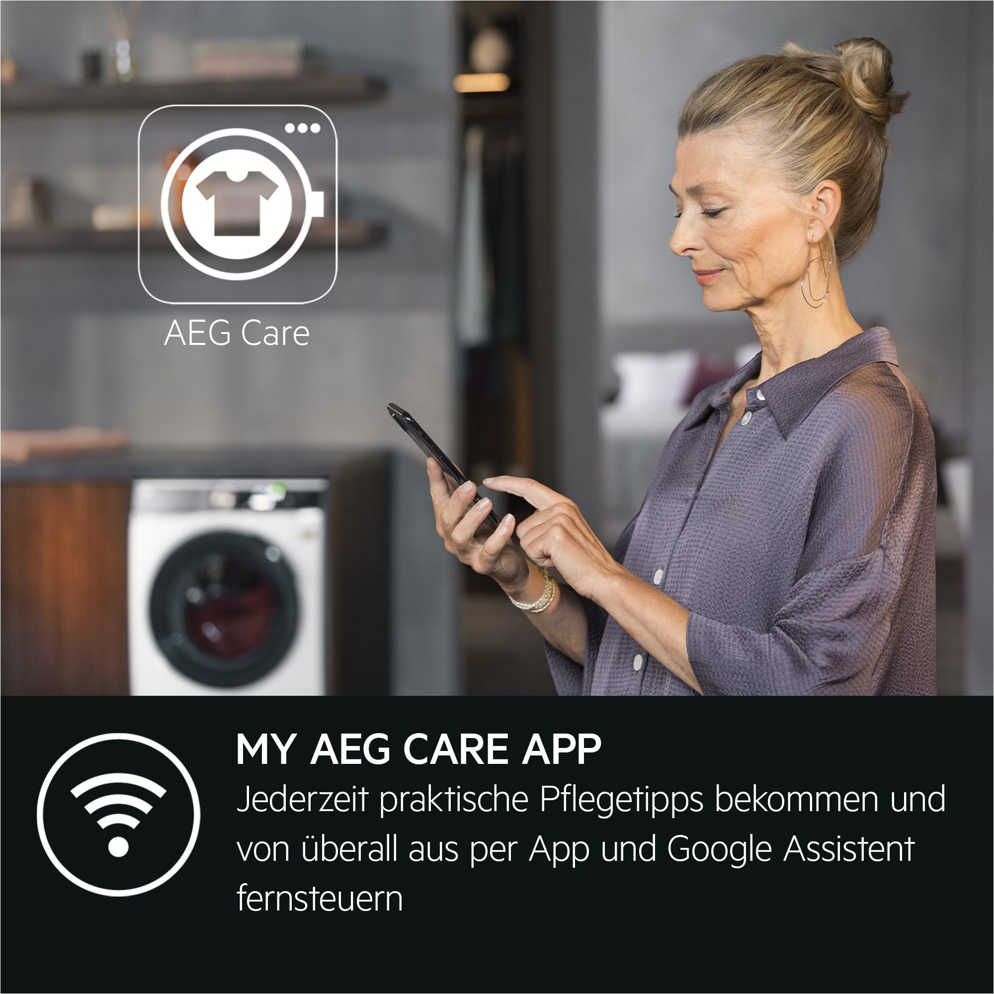 AEG Einbauwaschtrockner 8 kg Waschen 4 kg Trocknen 1600 U/min PowerCare Dampf-Programm LWR8WI7680