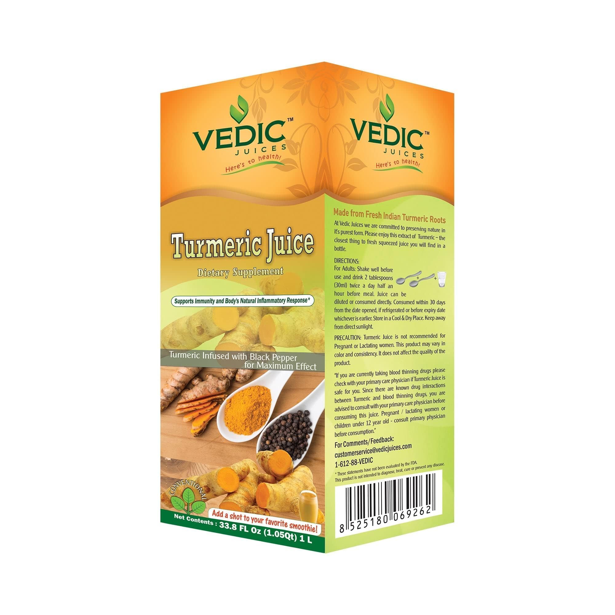 Vedic Juices - Turmeric Juice, Regular 500 ml