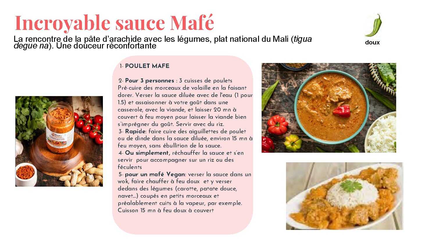 PACK SAUCES Yassa, Mafé, Nokoss ou Jollof Ebene&Baobab : un bocal de chaque recette africaine traditionnelle pour un voyage culinaire rapide et facile - cuisiné en France. Livraison offerte.