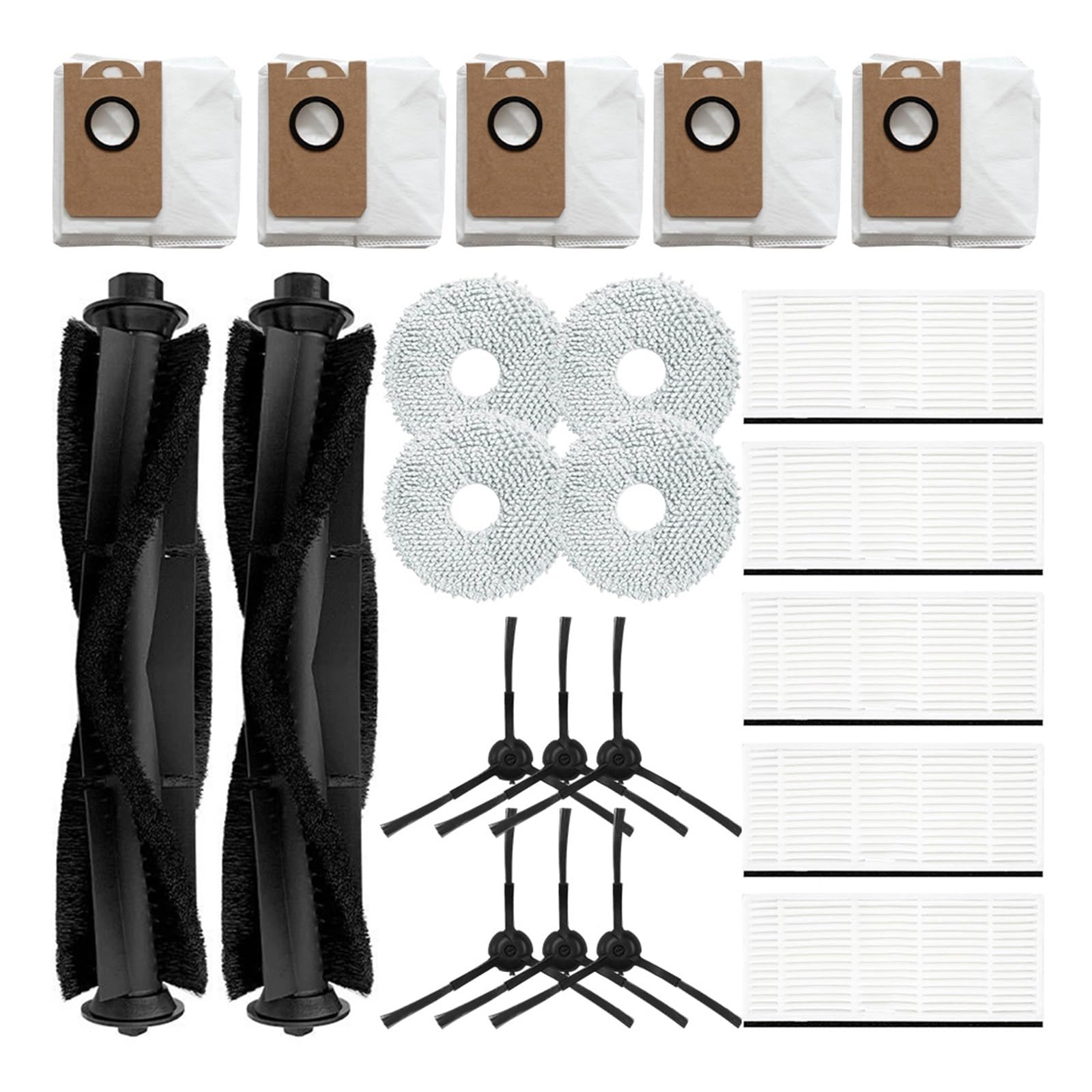 Kit De Accesorios For Barredora, Rodillo Lateral, Cepillo, Filtros, Paño De Fregona, Compatible con Proscenic, M9, Robot Aspirador, Herramientas Eléctricas De Limpieza del Hogar(B)