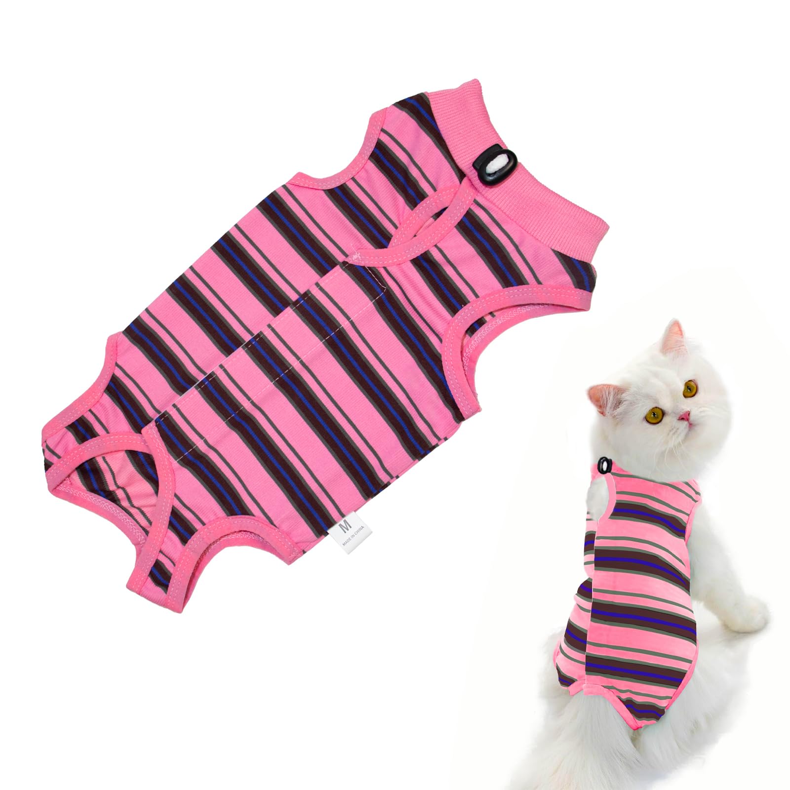 Cat Professional Recovery Suit，Body Suits for Abdominal Wounds or Skin Diseases，E-Collar Alternative for Cats, Onesie Cat Clothes After Surgery Collar & Cone Alternative — view 22