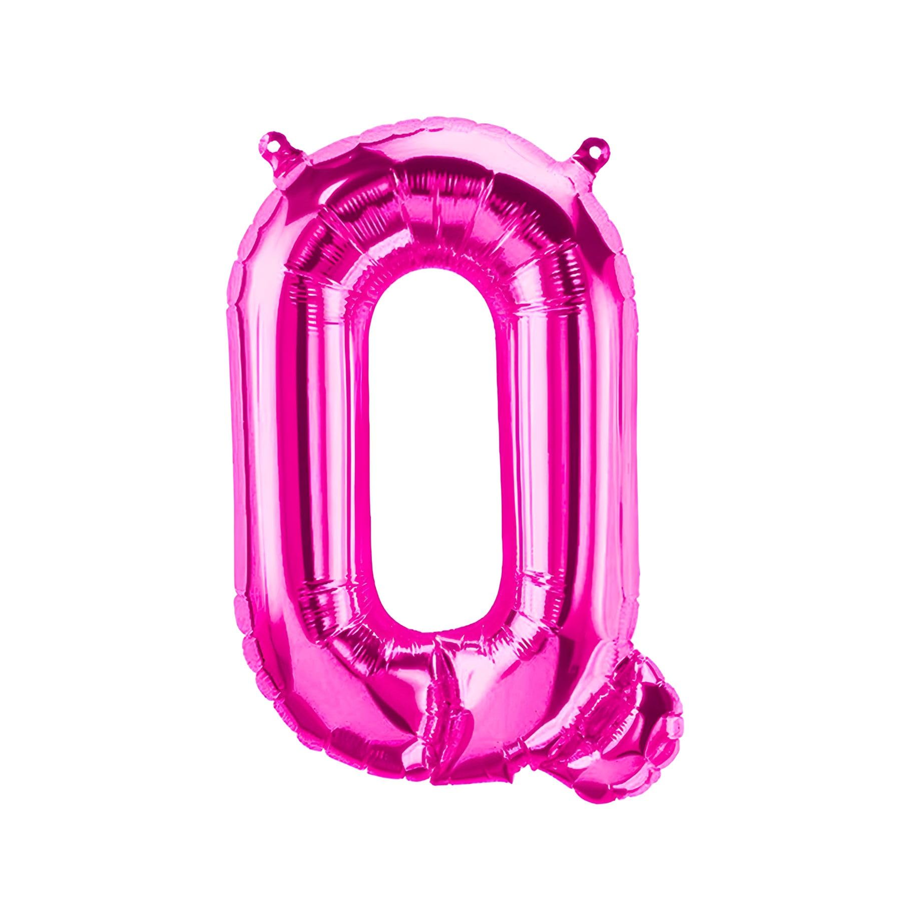 Foil Balloons Letters Pink - 40/80/100 cm for Birthday Wedding Party Decoration Happy Birthday JGA Gift Balloon Graduation Giant Balloon ABI Large XXL Small Mini Pink Girl (40 cm - Q)