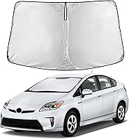 Vista 112 de EcoNour Parasol para parabrisas de camiones con bolsillo de almacenamiento Parasol reflectante de material 240T para protección contra rayos UV