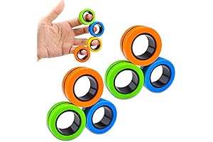 6PCS Magnetic Fidget Rings: Stress Relief Decompression Toys