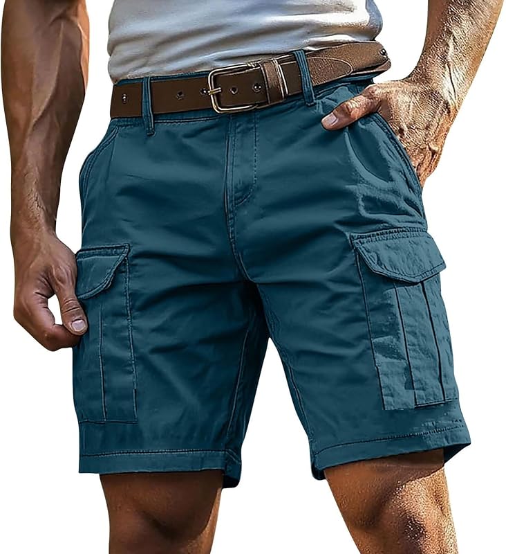 Bermudas Hombre Verano Montaña Casual Bolsillos Bermudas Senderismo Multibolsillos Trekking