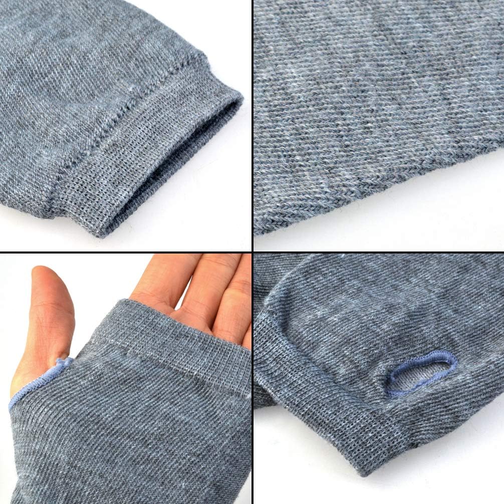 Tongcloud 12 Pairs Women Winter Long Fingerless Gloves - Knitted Arm Warmers, Thumbhole, Elbow Length, Stretchy (Color Set 1, 11.8x3.5'') - Image 3