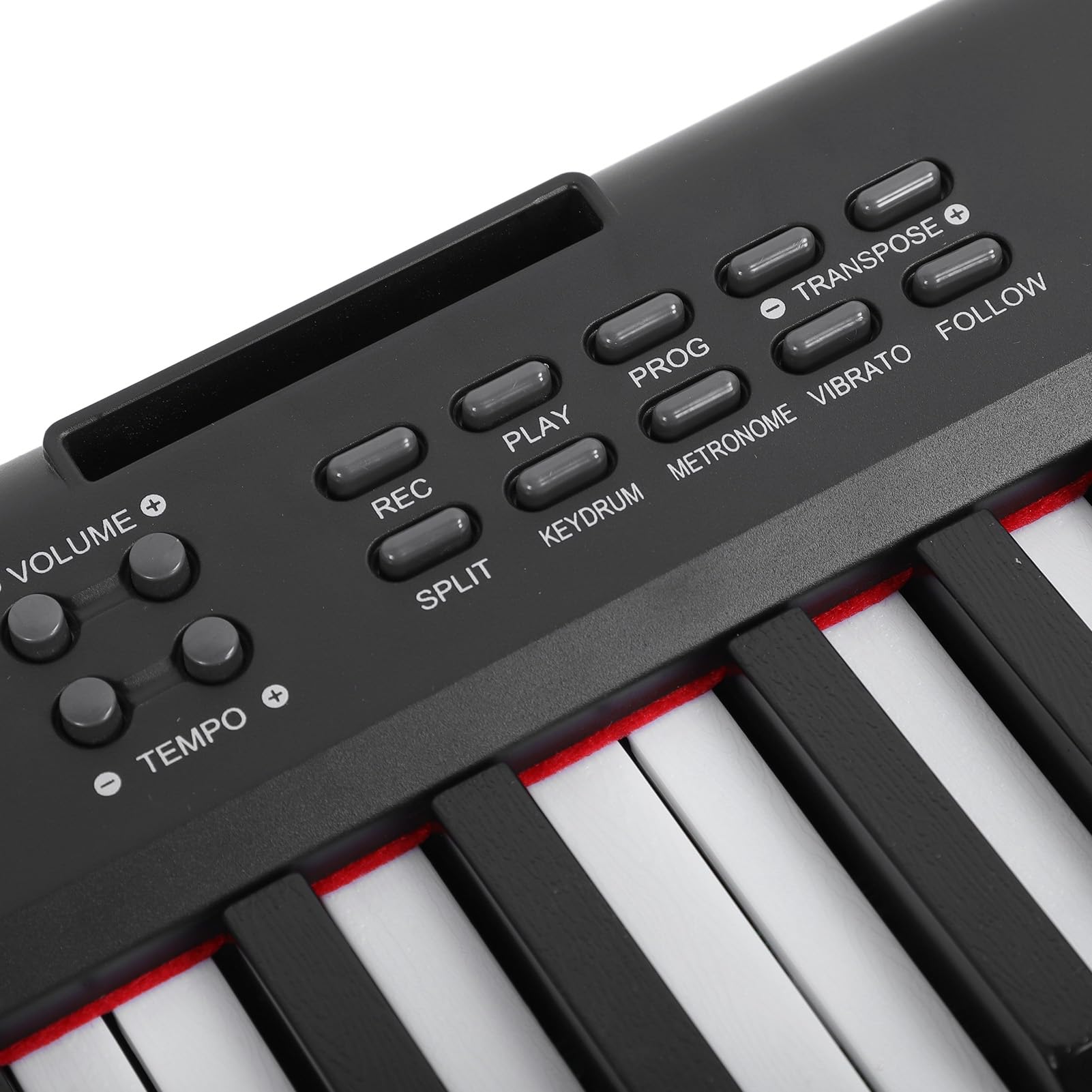 Tastiera per Pianoforte Sottile e Compatta con Doppia Alimentazione, 61 Tasti, 200 Suoni, 200 Ritmi, 60 Brani Demo per Principianti, Tastiera Elettrica Portatile (Spina europea)