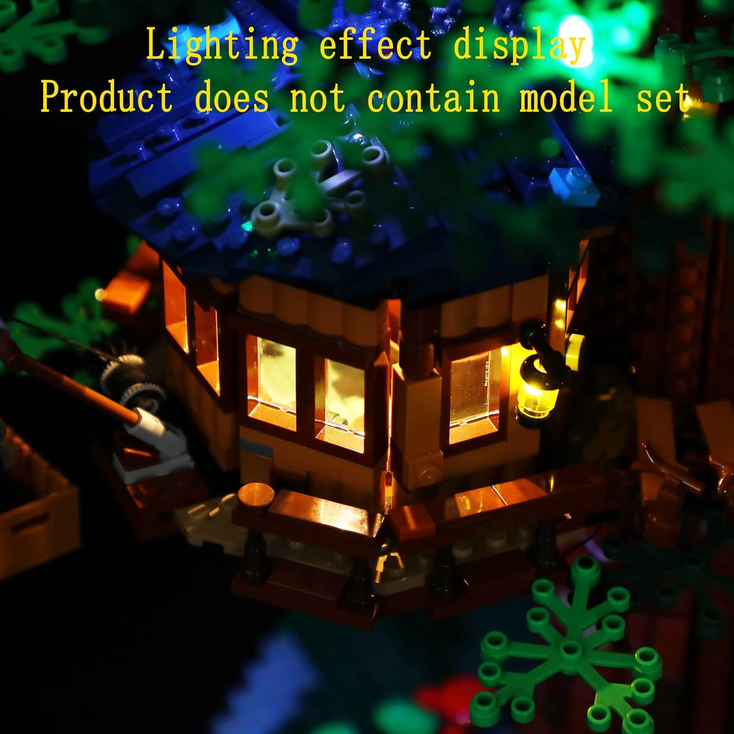 LED Light Kit (Remote Control) Compatible with Lego Tree House Playset - Lighting Set for Ideas 21318 (Model Set Not Included)