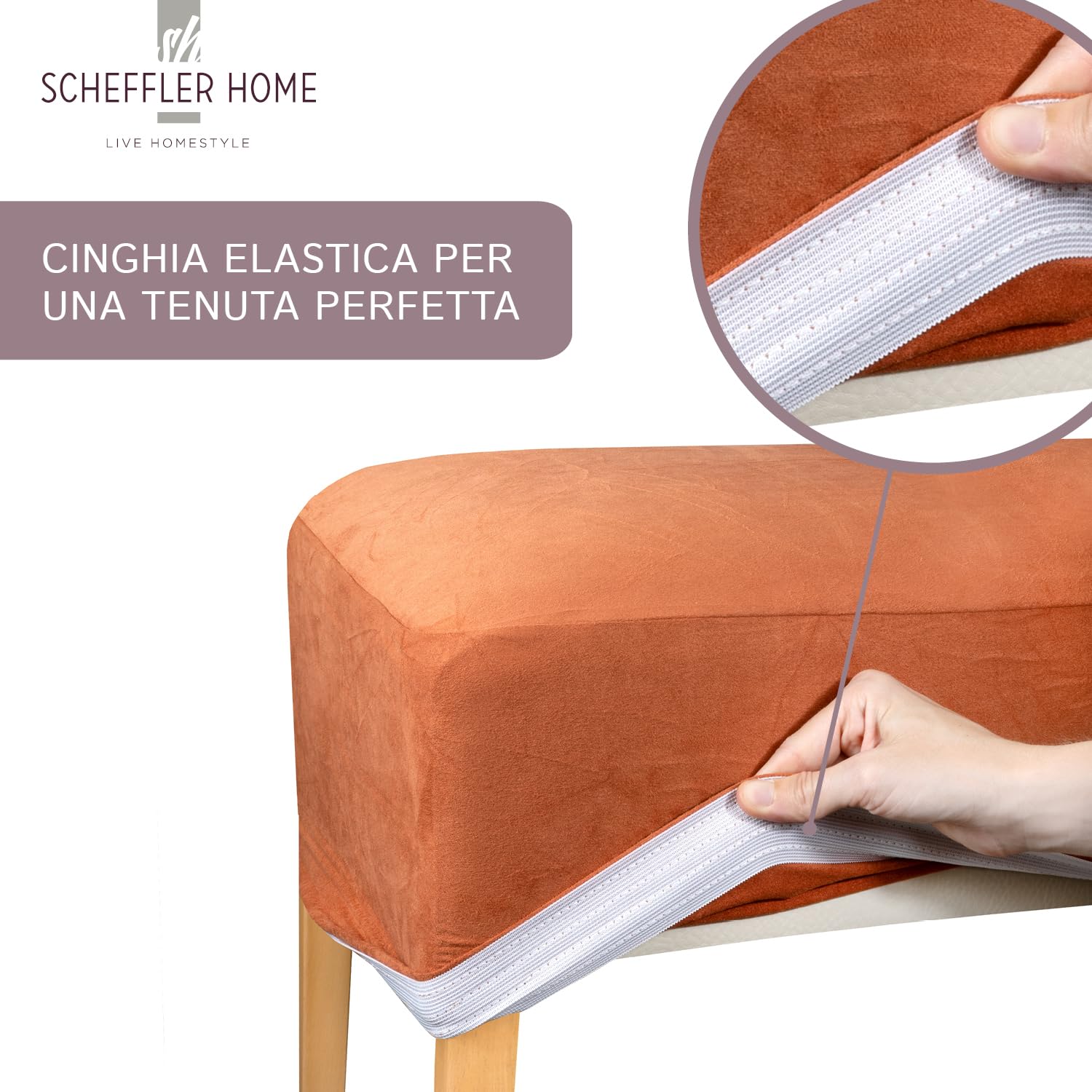 Set Di 2 Coprisedie Elasticizzati Scheffler-Home – Scamosciato Elegante, Ecru, Adatto A Sedili 40-50 Cm, Schienali 38-50 Cm, Antimacchia