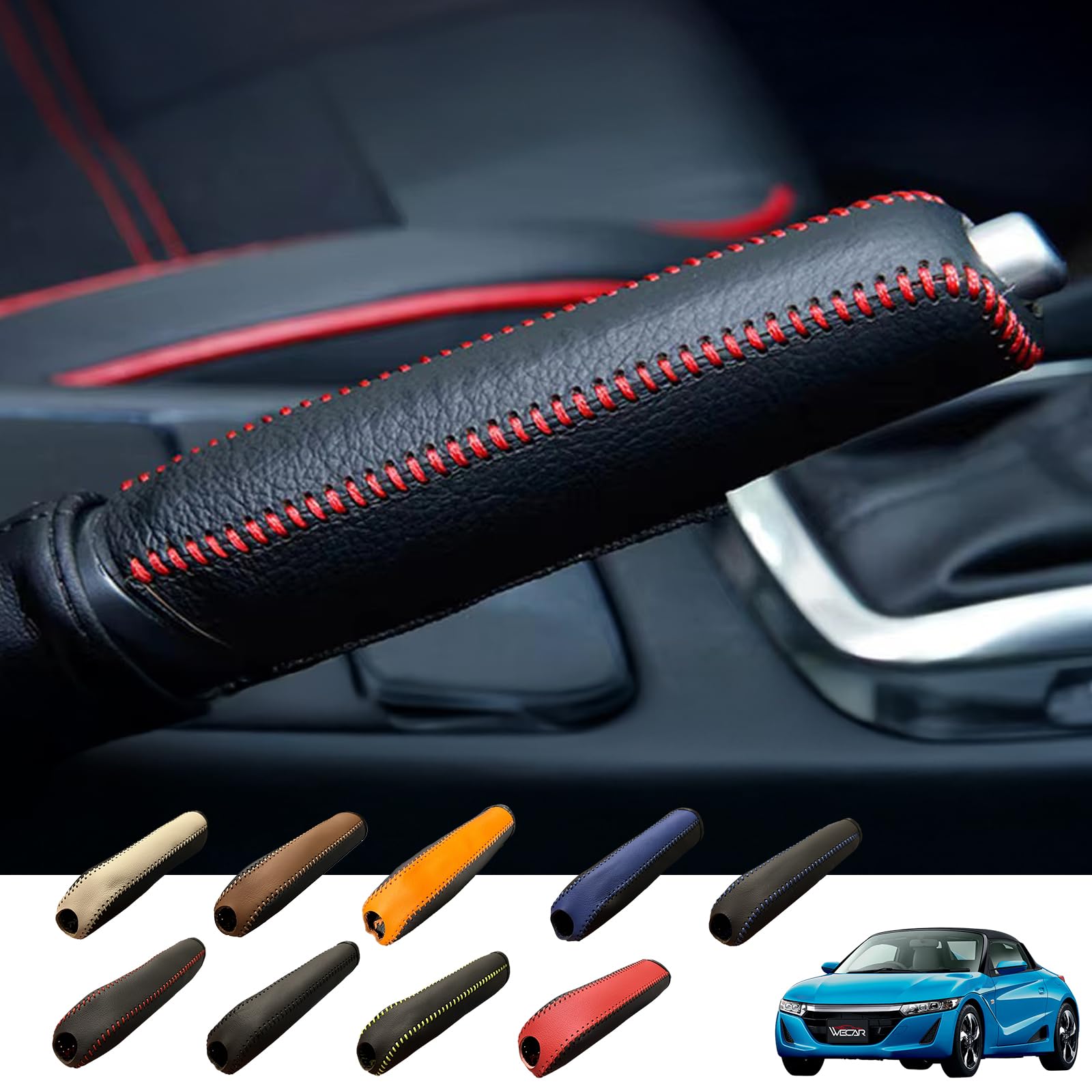 Amazon.co.jp: WeCar 本田 S660 本革 手作り ハンドブレーキカバー
