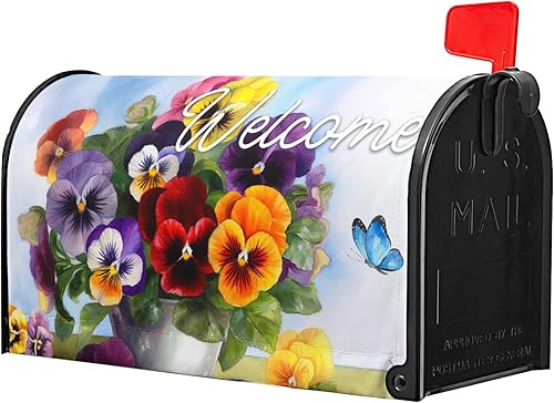 Miniatura 154 de Winter Cardinal Birds - Funda magnética para buzón, tamaño estándar de 25.5 x 21 pulgadas, diseño de pájaros rojos navideños para buzón