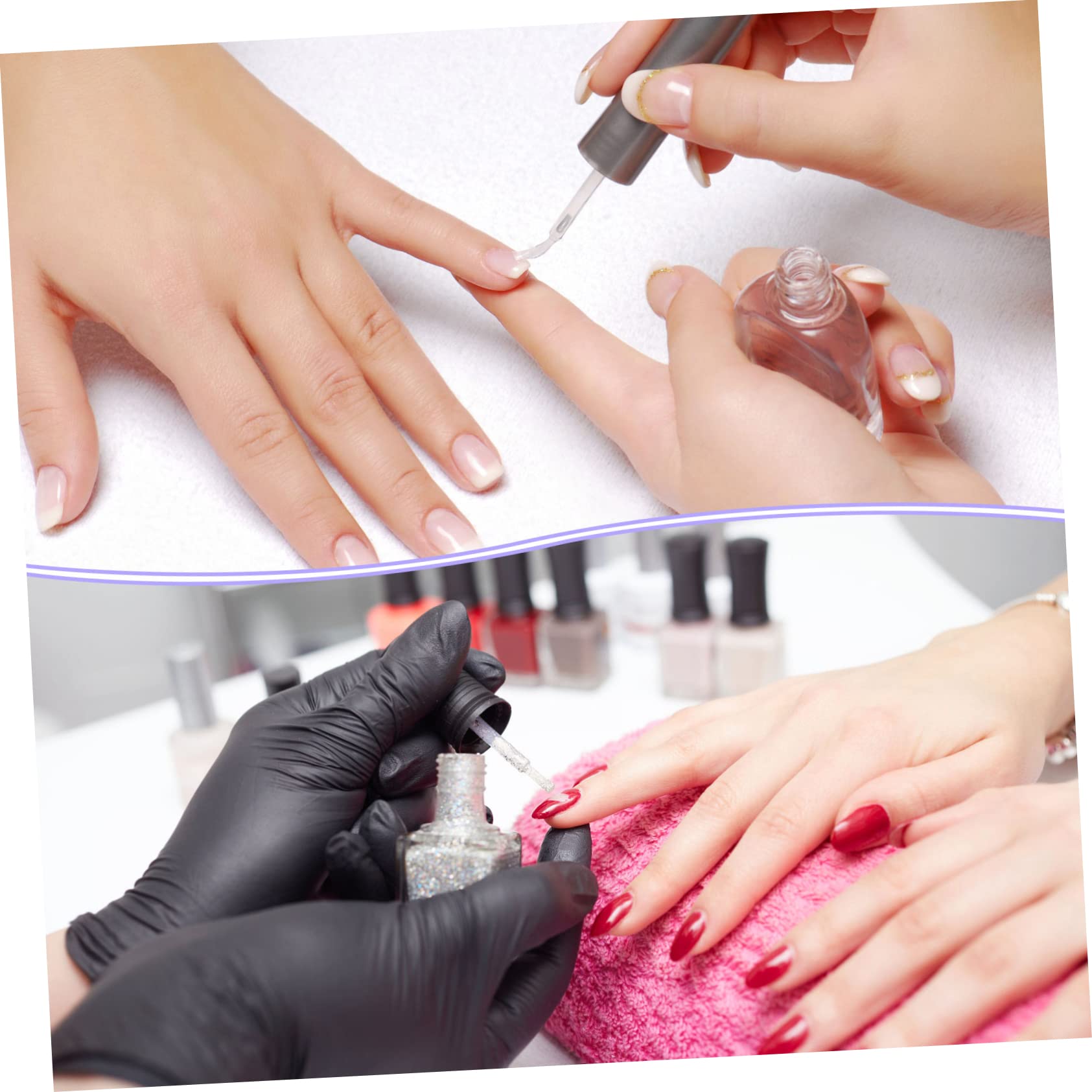 SHERCHPRY 100Pcs Nail Polish Replacement Brush Soft Bristle Nail Polish Gel Applicators Manicure Tools for Easy Application and Improved Efficiency for DIY Nail Art