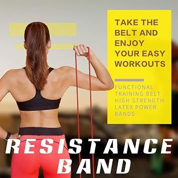 Joyzzz Resistance Tape, Latex Resistance Tape Cycle for Strength Training, Exercise, Set of 2 Pull Up Aid Tape, Muscle Training, Physical Therapy, Body Shaping, Men Women