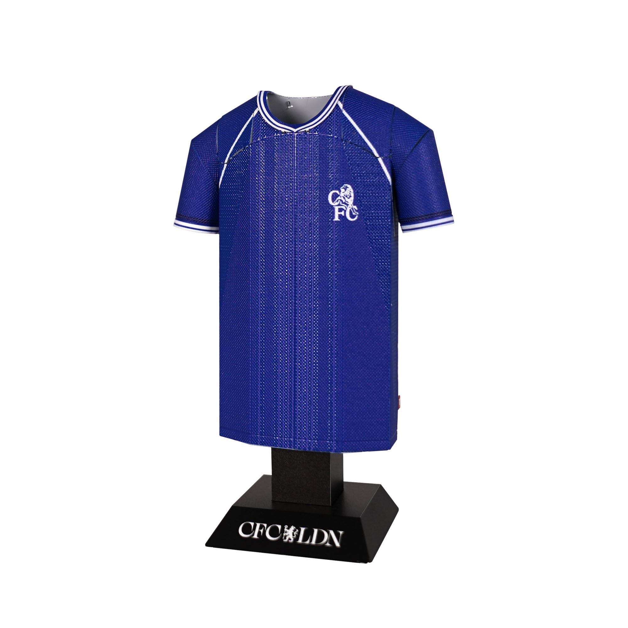 Chelsea FC 2000/01 Retro Metal Football Shirt, Officially Licensed Miniature Alloy Replica Jersey Collectible Display Gift