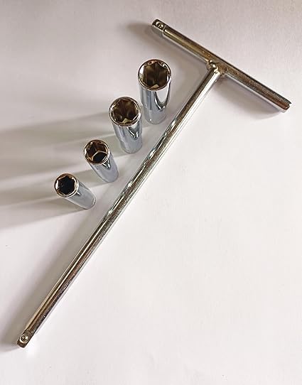4 MECH T handle with 4 Long Sockets, 1/4 T-Handle with 8mm, 9mm, 10mm, 11mm Long sockets