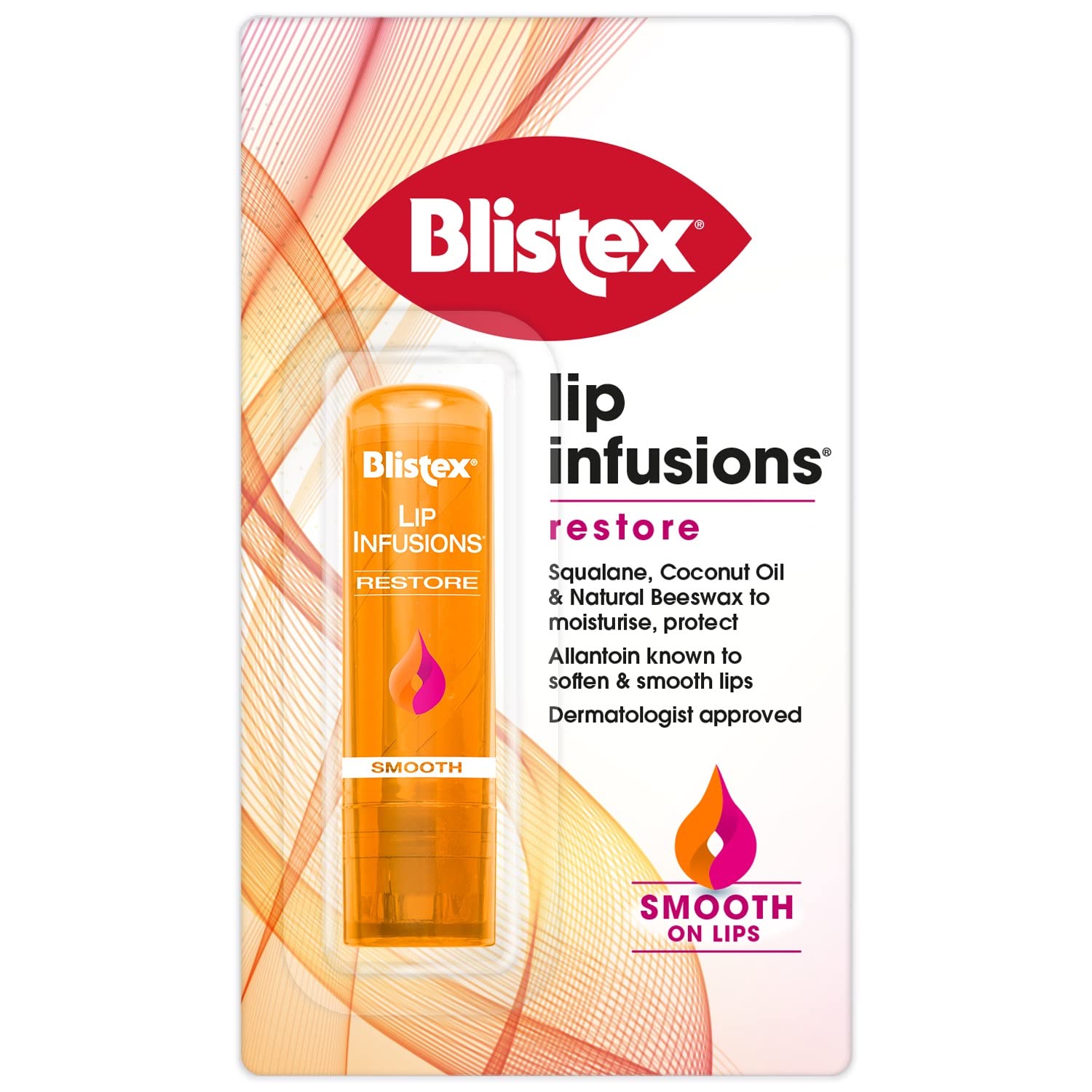 Blistex Lip Infusions Restore Lip Balm with Squalane, Coconut Oil & Natural Beeswax to Moisturise and Protect 3.7g