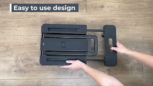 Miniatura 4 de Mount Plus Camión de mano plegable A3, carrito de mano plegable de 6 ruedas con 2 cuerdas elásticas, carrito de equipaje portátil de 500 libras de