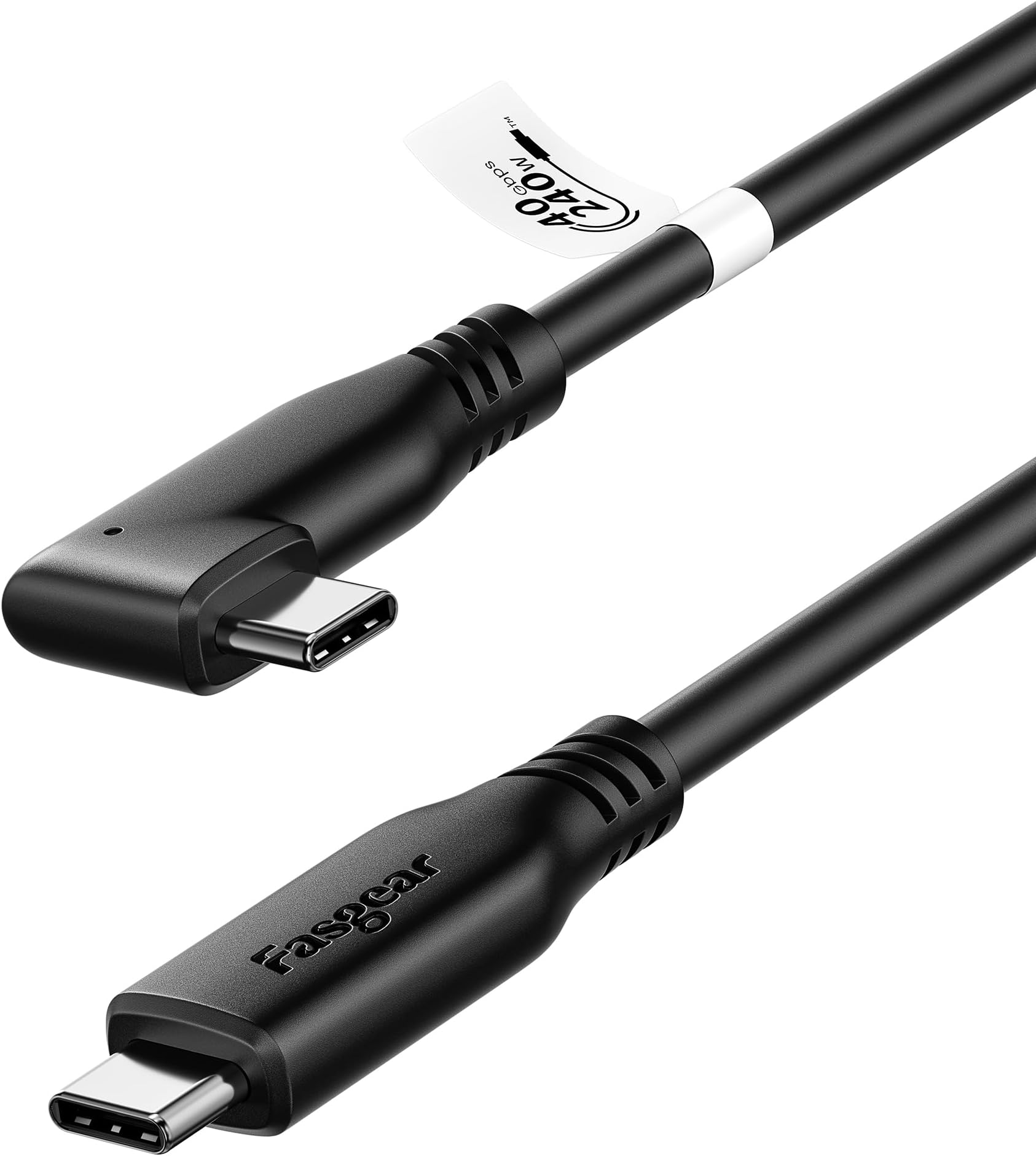 Fasgear 4.9ft USB 4 Cable, 40Gbps Data Sync, 240W Fast Charging, 8K HD Display, Compatible with Thunderbolt 4/3, Macbook eGPU SSD, USB-C to USB-C, Black