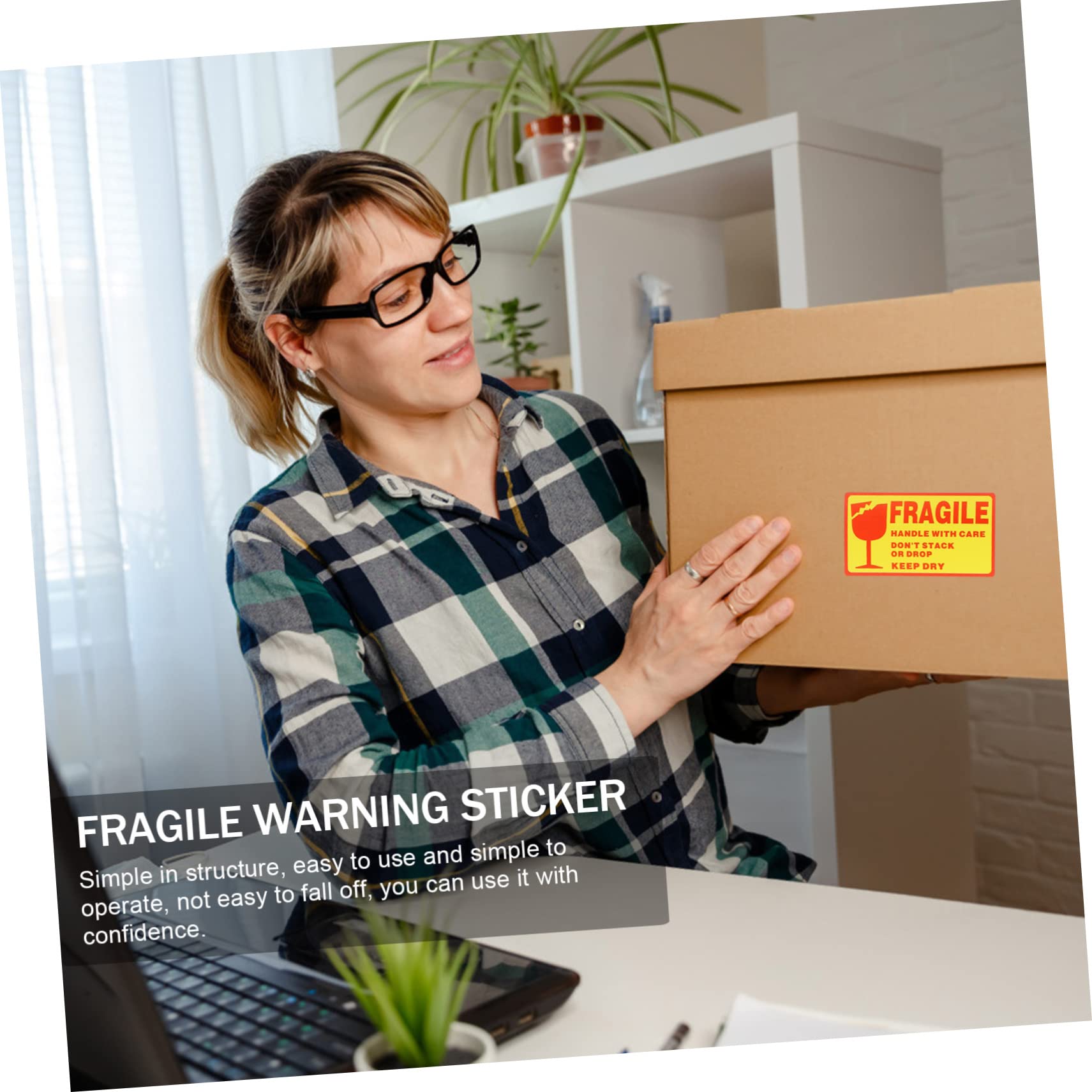 Étiquette Fragile Autocollante Avertissement Emballage Fragile Expédition Avec Précaution