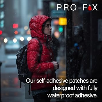 Self‑Adhesive Ripstop Nylon Repair Patch Kit – 30‑Second Fix for Tents, Jackets, Sleeping Bags, Backpacks & Beach Gear – Festival, Camping & Vanlife Essential – 7 Pre‑Cut Patches (Red)