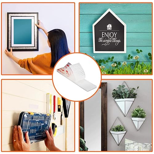 Miniatura 3 de CANOPUS Cinta de velcro con adhesivo (2 pulgadas x 6 pies), cierre resellable resistente SJ3560, cinta de montaje para colgar marcos de fotos,