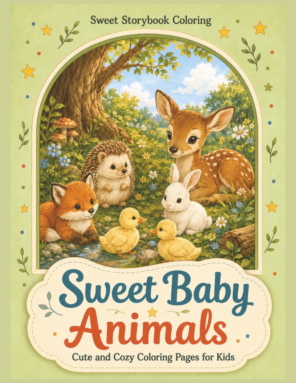 Sweet Baby Animals: Cute and Cozy Coloring Pages for Kids (Sweet Storybook Coloring)