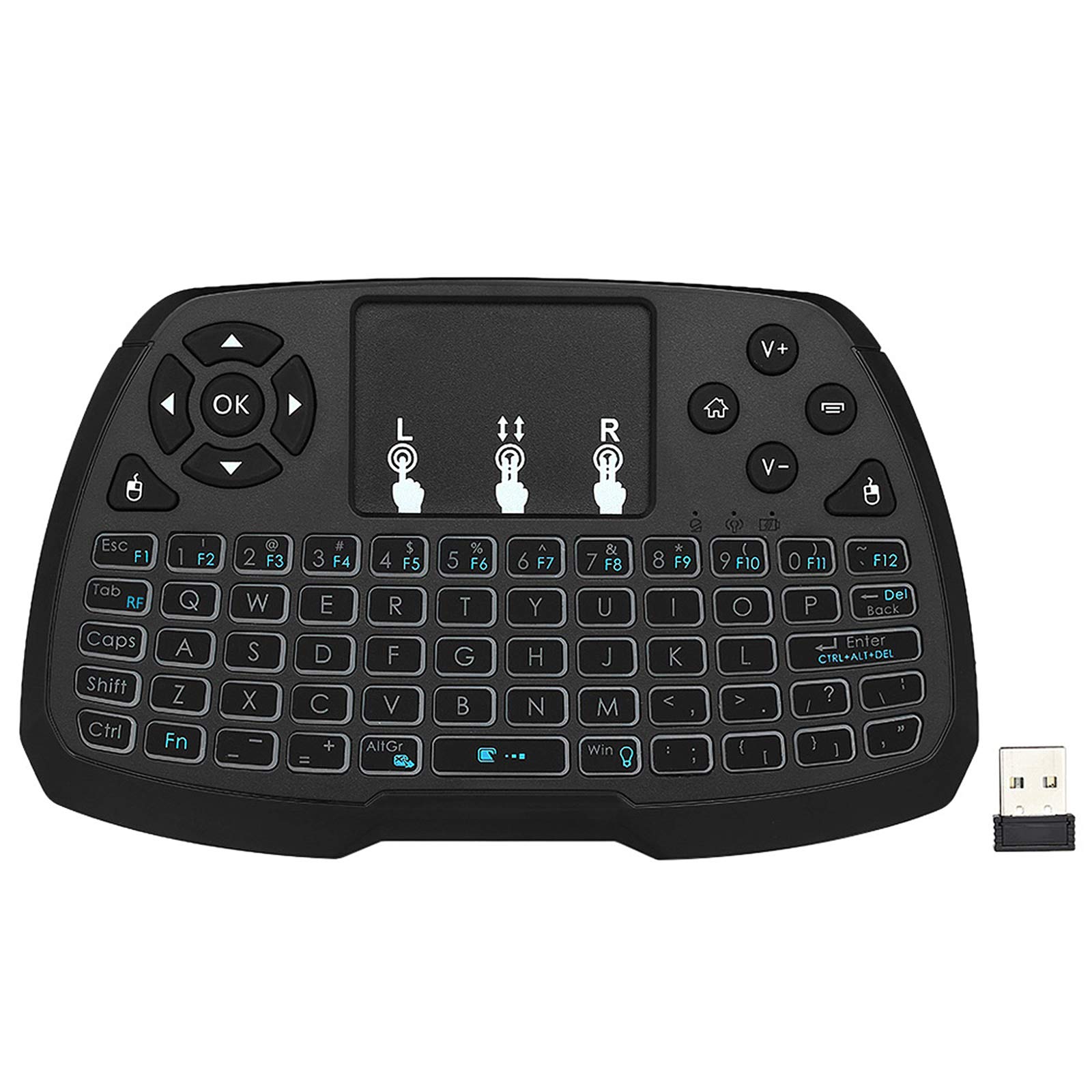 Amazon | Honelife バックライト付き2.4GHzキーボードタッチパッド
