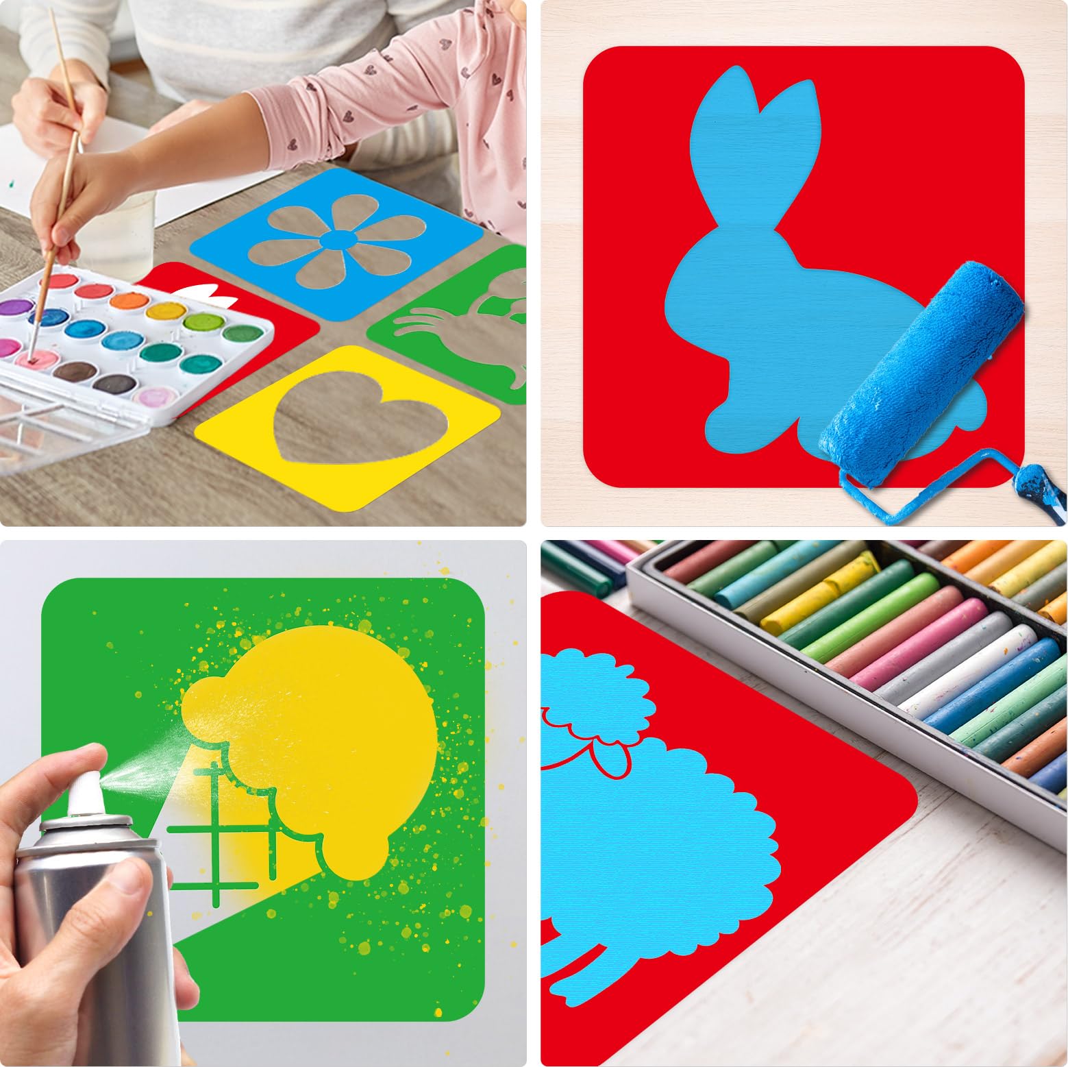 36pc Drawing Stencils - Sidewalk Chalk Art -6
