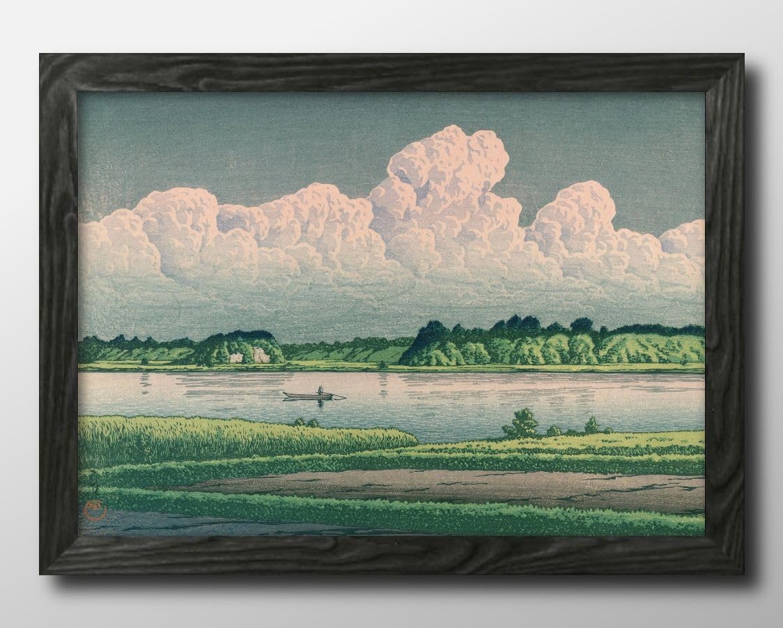 Amazon.co.jp: 川瀬巴水 手賀沼 A3 サイズ おしゃれ 絵画