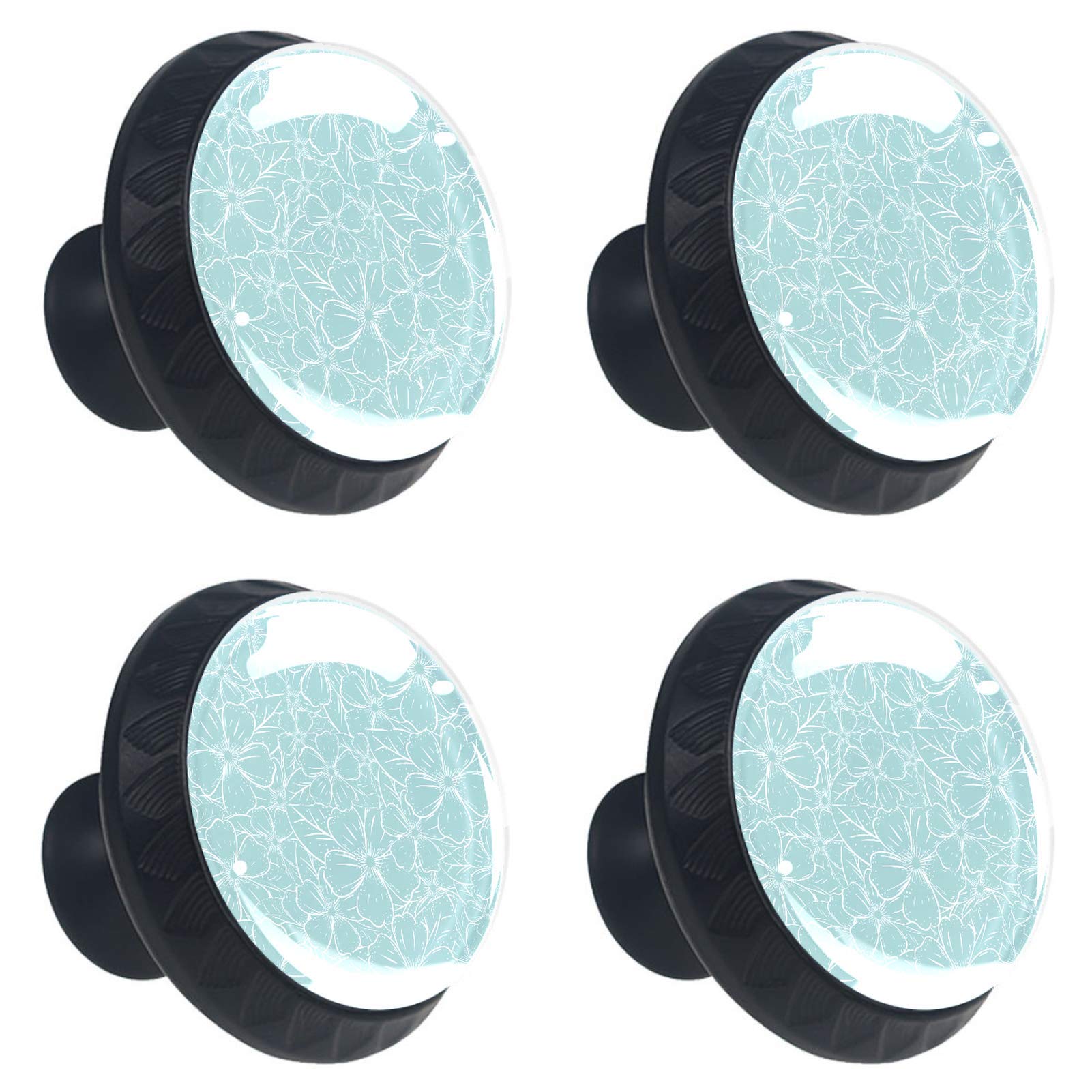 Boutons de tiroir en cristal de 30mm style floral pour relooker votre commode de chambre