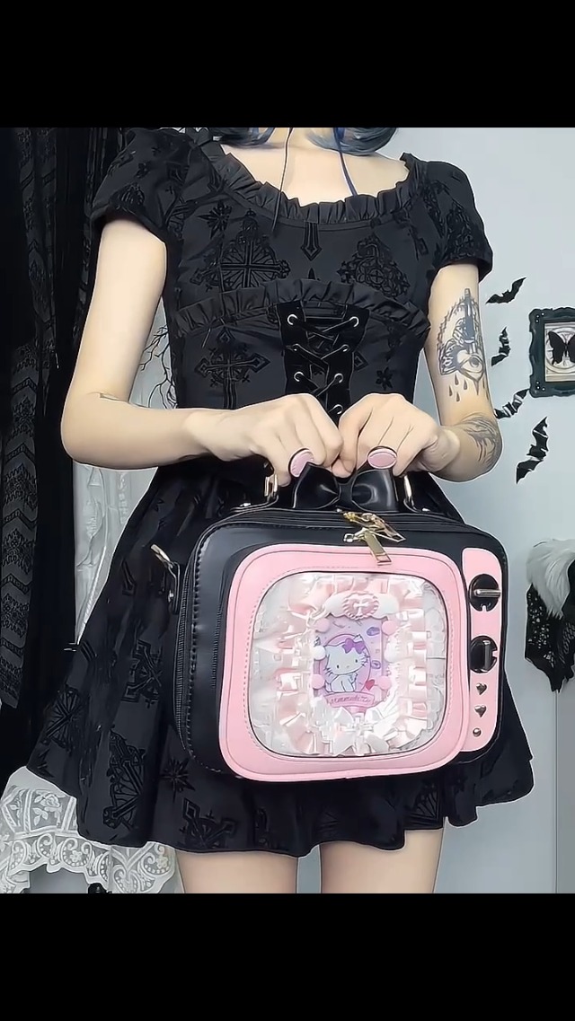 Amazon.com: fancybag Women TV Shape Ita Bag Pink Television