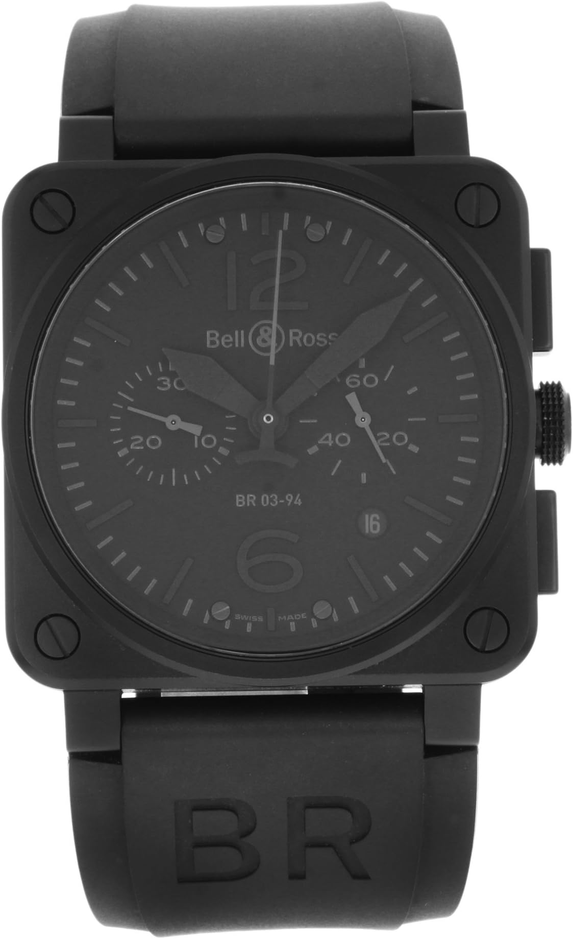 BELL AND ROSS AVIATION BR0394 PHANTOM GENTS PVD STAINLESS STEEL CASE DATE WATCH