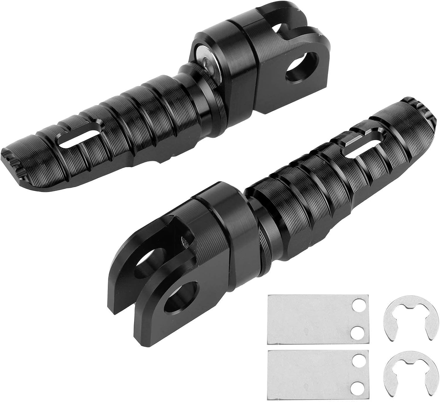 Footrests, for Kawasaki Ninja Z125 Z900 Yctze Pair of Front Foot Pegs black Aluminum Alloy Pedals Fit for Kawasaki Ninja Z125 PRO Z250/SL Z400 Z900