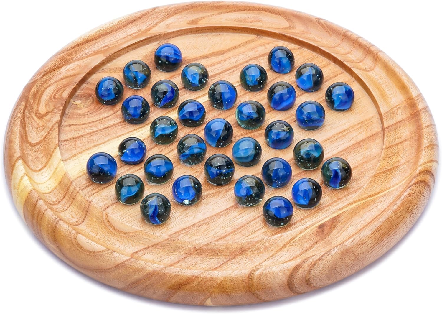 Webbs Wooden Solitaire Classic Round Board Game with Marbles 9 x 9 Inches (B0DDT5758J) Amazon Price History, Amazon Price Tracker